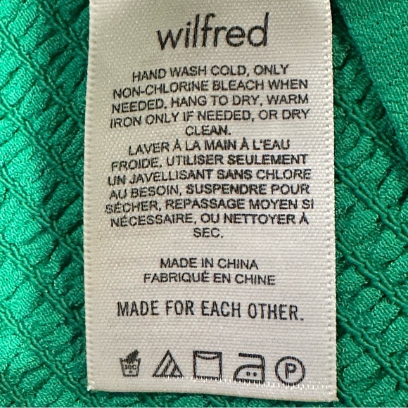 Wilfred Aritzia Green Camisole Top Side Zip Women’s Size Extra Small EUC - Picture 10 of 10